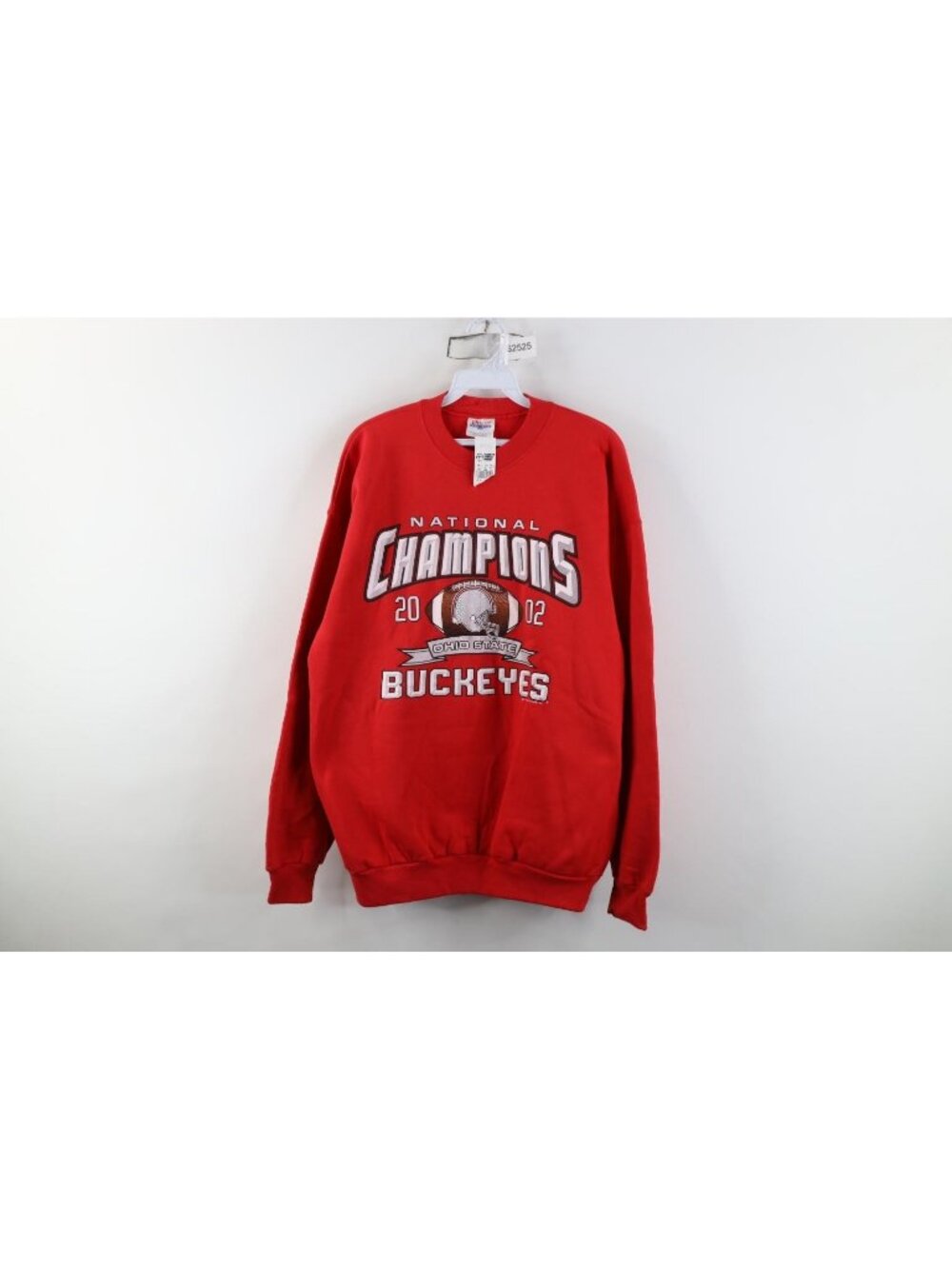Deadstock Vtg Y2K Mens Large 2002 National Champs Ohio State Football Sweatshirt